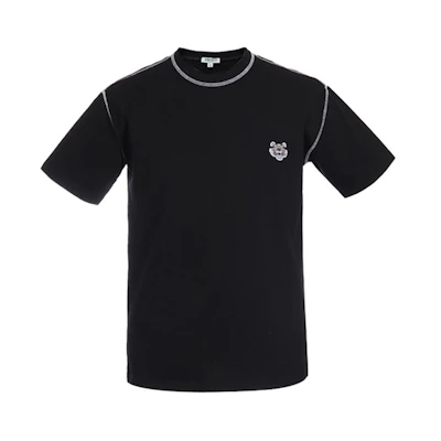 KENZO Black Embroidered Tiger Head Crew Neck T-Shirt FA5-5TS081-4BD-99