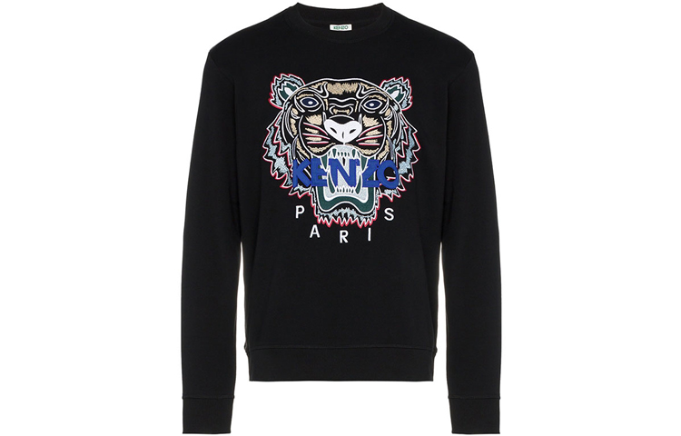 KENZO Black Embroidered Tiger Head Logo Long Sleeve Sweatshirt F865SW0014XA-99