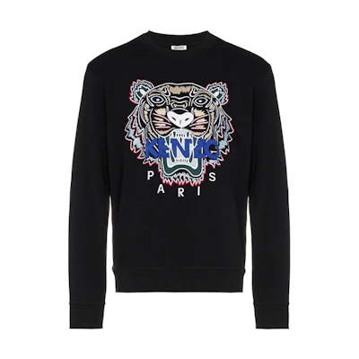 KENZO Black Embroidered Tiger Head Logo Long Sleeve Sweatshirt F865SW0014XA-99