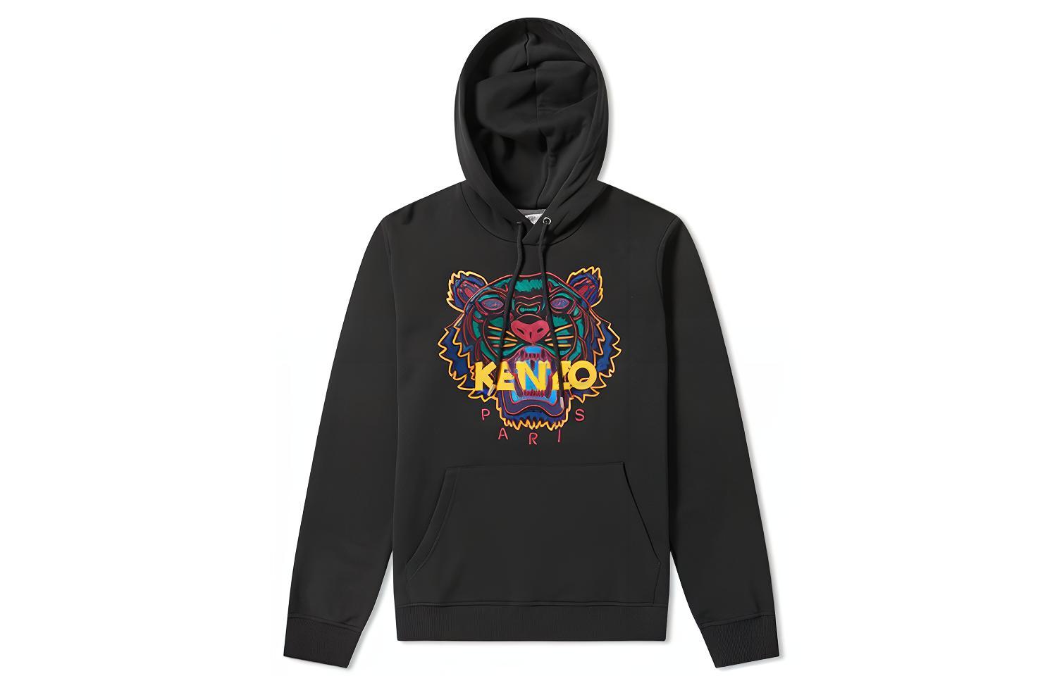 KENZO Black Embroidered Tiger Hoodie F96-5SW415-4XA-99