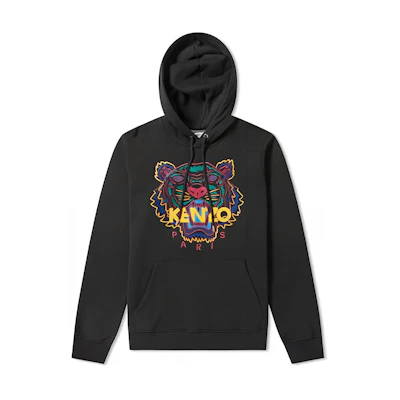 KENZO Black Embroidered Tiger Hoodie F96-5SW415-4XA-99