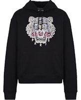 KENZO Black Embroidered Tiger Hoodie FA65SW3114XV-99 KENZO Black Embroidered Tiger Hoodie FA65SW3114XV-99