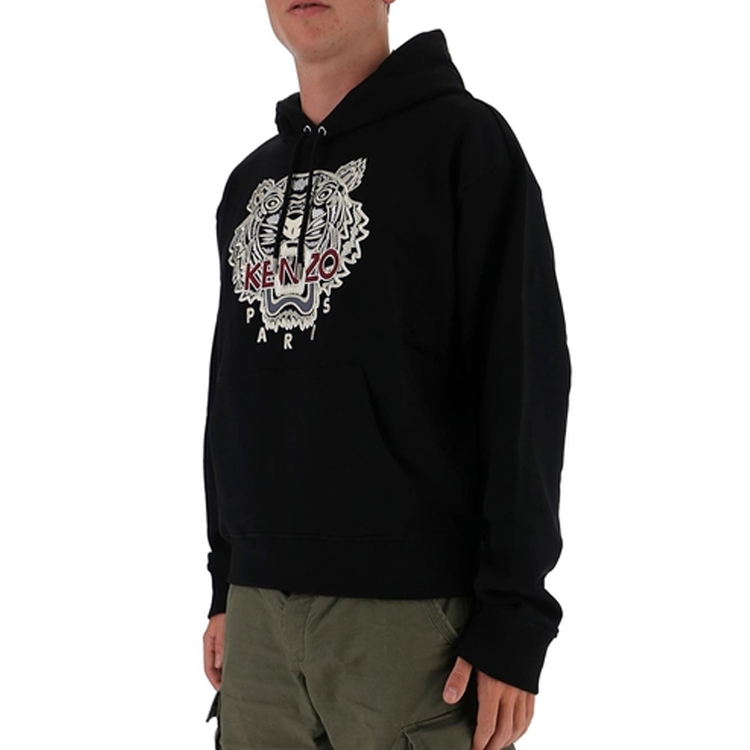 Purchase KENZO 黑色刺繡虎頭連帽衫 FA65SW3114XV-99