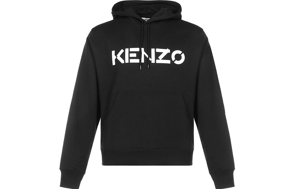 KENZO Black Heavyweight Hoodie with Logo Print FA65SW3004MD-99 圖 2