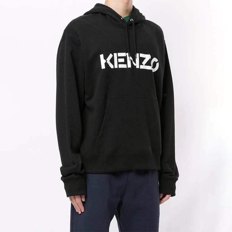KENZO Black Heavyweight Hoodie with Logo Print FA65SW3004MD-99 圖 4