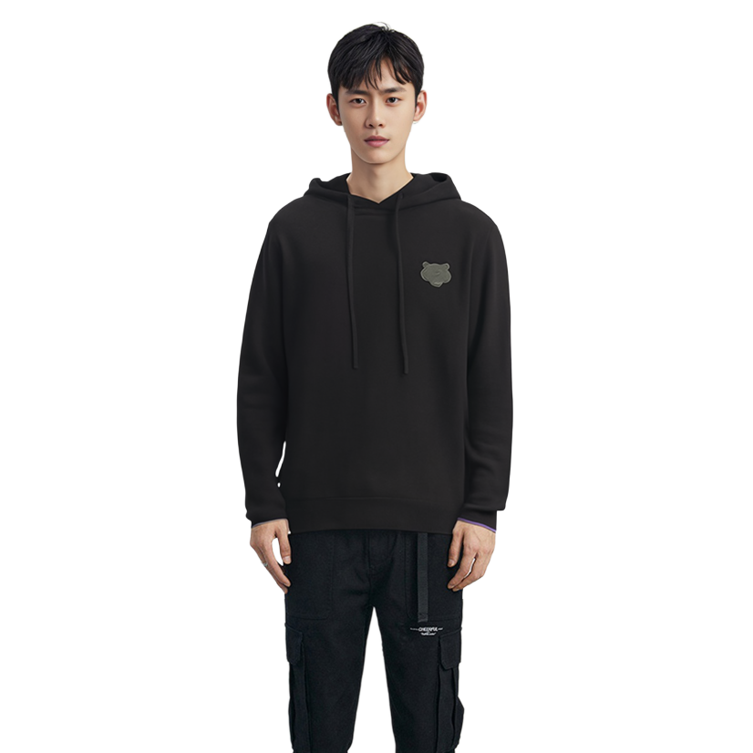 KENZO Black Hoodie with Embroidered Tiger Logo FA55PU5043AB-99 圖 4