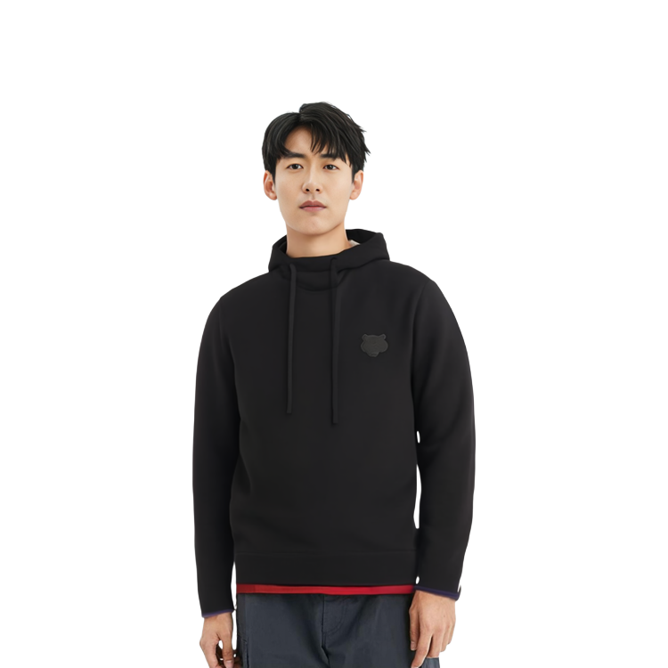 KENZO Black Hoodie with Embroidered Tiger Logo FA55PU5043AB-99 圖 6