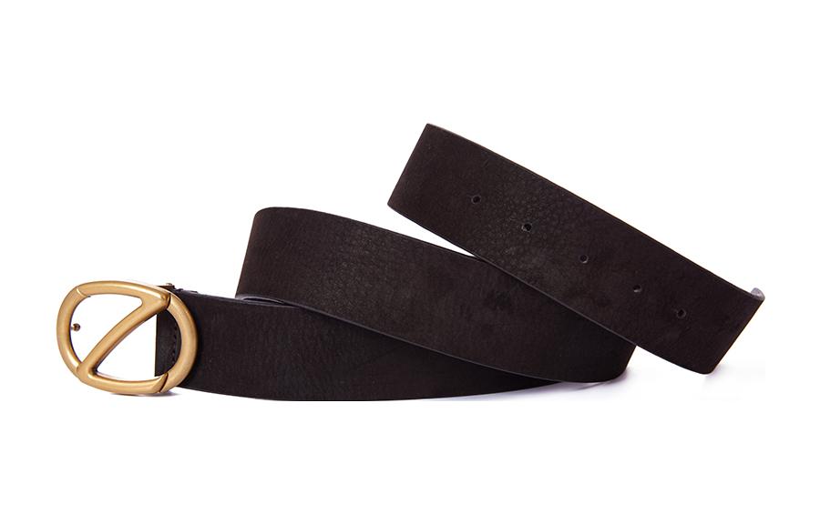 Details for KENZO Black Leather Belt with Pin Buckle, 4cm Wide BREGC49SG1TDM