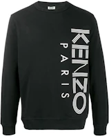 KENZO Black Logo Print Crewneck Sweatshirt F965SW1324MD-99 KENZO Black Logo Print Crewneck Sweatshirt F965SW1324MD-99