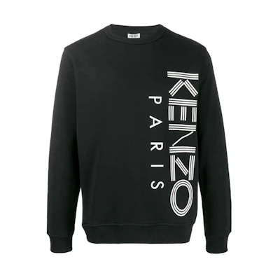 KENZO Black Logo Print Crewneck Sweatshirt F965SW1324MD-99
