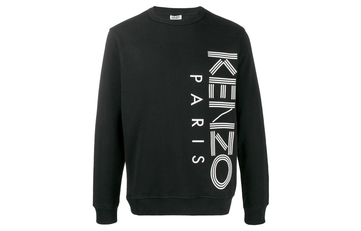 KENZO Black Logo Print Crewneck Sweatshirt F965SW1324MD-99 圖 2