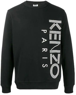 KENZO Sudadera Negra con Logo Estampado Cuello Redondo F965SW1324MD-99 Order KENZO Sudadera Negra con Logo Estampado Cuello Redondo F965SW1324MD-99
