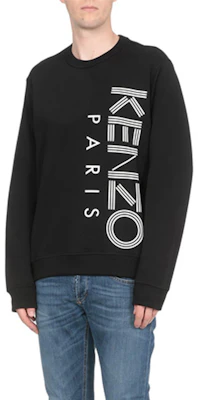 KENZO Sudadera Negra con Logo Estampado Cuello Redondo F965SW1324MD-99 Shop KENZO Sudadera Negra con Logo Estampado Cuello Redondo F965SW1324MD-99