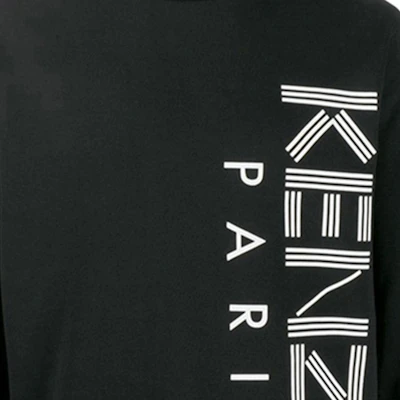 KENZO Sudadera Negra con Logo Estampado Cuello Redondo F965SW1324MD-99 Sizing KENZO Sudadera Negra con Logo Estampado Cuello Redondo F965SW1324MD-99