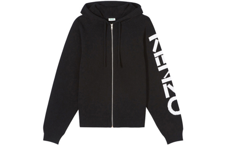 KENZO Black Logo Print Hooded Jacket F965CA2003BA-99 圖 2