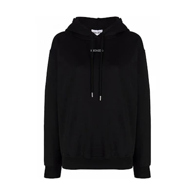 KENZO Black Logo Print Pullover Cotton Sweatshirt FB62SW6404MO-99