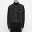 Shop KENZO 黑色長袖牛仔外套 FA65DB5302ED-99