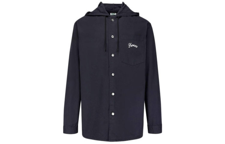 KENZO Black Long-Sleeve Jacket with Tiger Logo Design F955CH6221LE-99