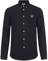 KENZO Black Long Sleeve Shirt with Tiger Embroidery F965CH4001LB-99 KENZO Black Long Sleeve Shirt with Tiger Embroidery F965CH4001LB-99