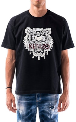 KENZO 黑色宽松版虎头刺绣T恤 FA65TS0654YV-99 Lookbook KENZO 黑色宽松版虎头刺绣T恤 FA65TS0654YV-99