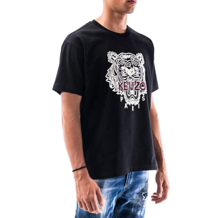 Purchase KENZO 黑色宽松版虎头刺绣T恤 FA65TS0654YV-99