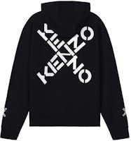 KENZO Black Pullover Sweatshirt with Crossed Letter Logo FA65SW5304MS-99 KENZO Black Pullover Sweatshirt with Crossed Letter Logo FA65SW5304MS-99