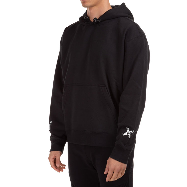 Sizing KENZO 黑色套頭衛衣搭配交叉字母標誌 FA65SW5304MS-99