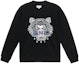 Buy KENZO Sweater Hitam dengan Desain Bordir Kepala Harimau FC55SW1234XL-99