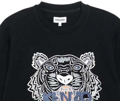 KENZO Sweater Hitam dengan Desain Bordir Kepala Harimau FC55SW1234XL-99 Shop KENZO Sweater Hitam dengan Desain Bordir Kepala Harimau FC55SW1234XL-99