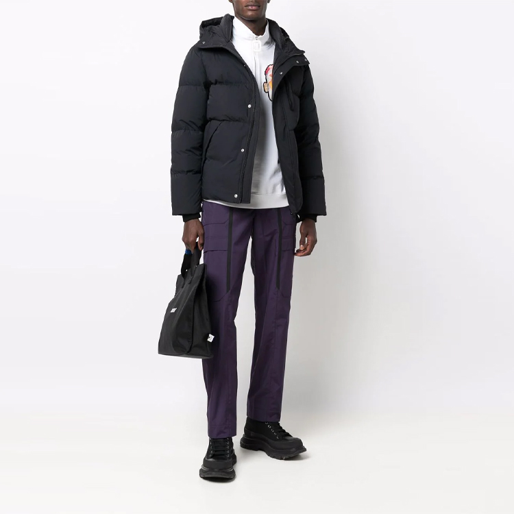 KENZO Black Slim-Fit Down Jacket with Hood and Zip Closure. FB65OU1231NR-99 圖 3
