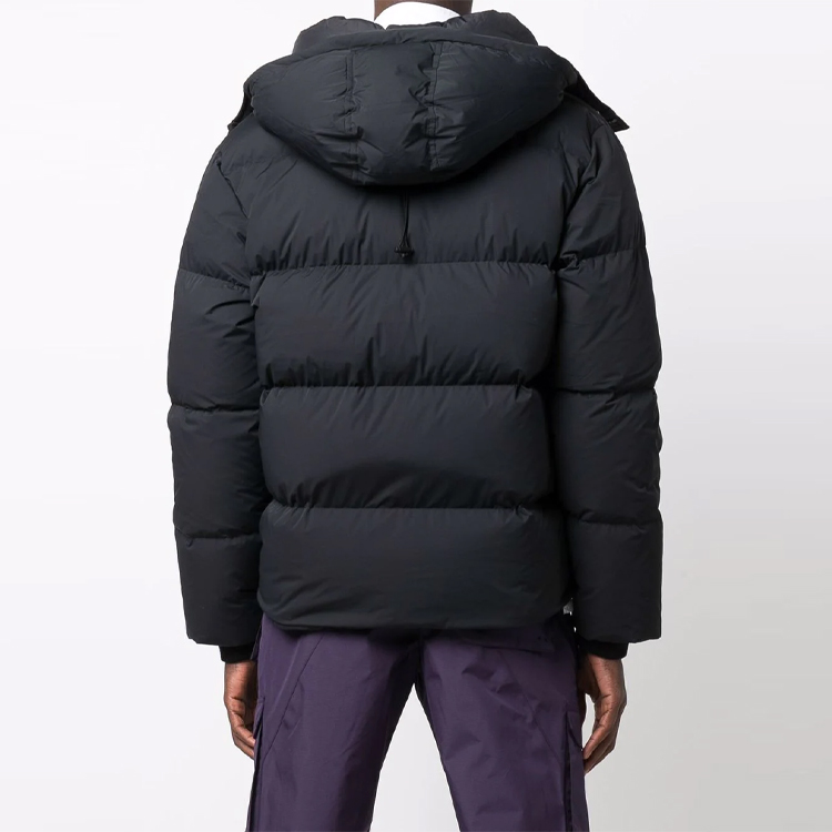 KENZO Black Slim-Fit Down Jacket with Hood and Zip Closure. FB65OU1231NR-99 圖 4