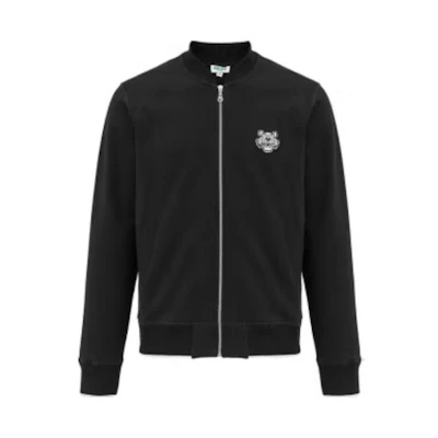 KENZO Black Solid Animal Print Zip-Up Jacket F005BL7184MD-99