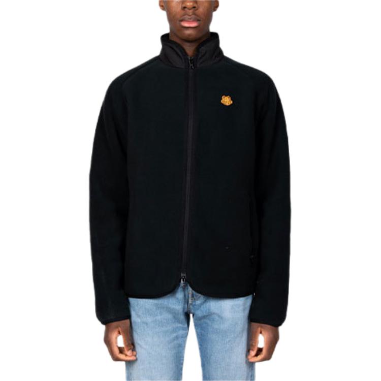 KENZO Black Solid Color Zip-Up Jacket PFB65BL7604MP-99