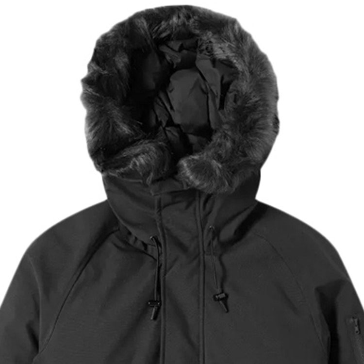 KENZO Black Solid Polyester Down Hoodie Jacket F965BL2001NK-99 圖 7