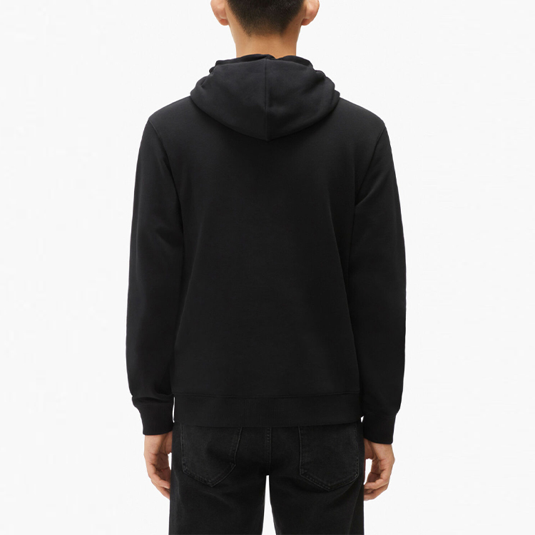 Shop ケンゾー ブラックスウェットシャツ ブルータイガーロゴ刺繍 Fb65SW3304MB-99 FB65SW3304MB-99