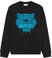 KENZO Black Sweatshirt with Tiger Logo Embroidery FB65SW1204MB-99 KENZO Black Sweatshirt with Tiger Logo Embroidery FB65SW1204MB-99