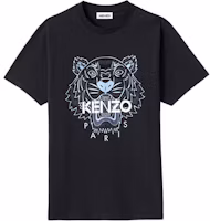 Order KENZO Black T-Shirt with Logo and Tiger Print FB55TS0204YA-99