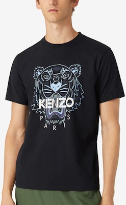 KENZO Camiseta Negra con Logo y Estampado de Tigre FB55TS0204YA-99 Shop KENZO Camiseta Negra con Logo y Estampado de Tigre FB55TS0204YA-99