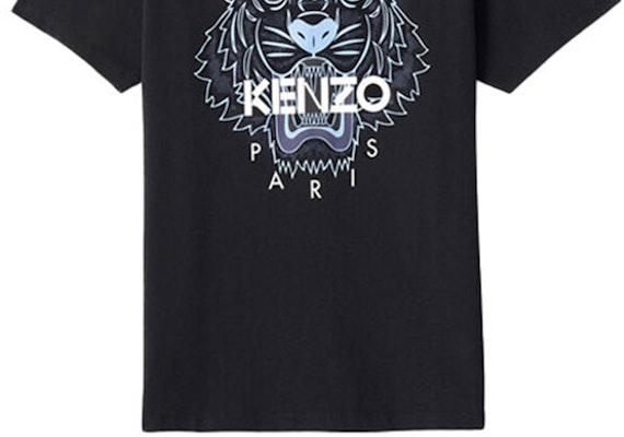 KENZO Camiseta Negra con Logo y Estampado de Tigre FB55TS0204YA-99 Sizing KENZO Camiseta Negra con Logo y Estampado de Tigre FB55TS0204YA-99
