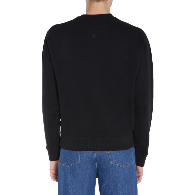 Purchase Sudadera Kenzo Negra con Cuello Redondo y Logotipo Tigre Crest FA65SW0034MD-99