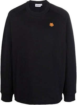 KENZO 黑色虎头刺绣圆领卫衣. FB65SW0194ML-99 Order KENZO 黑色虎头刺绣圆领卫衣. FB65SW0194ML-99