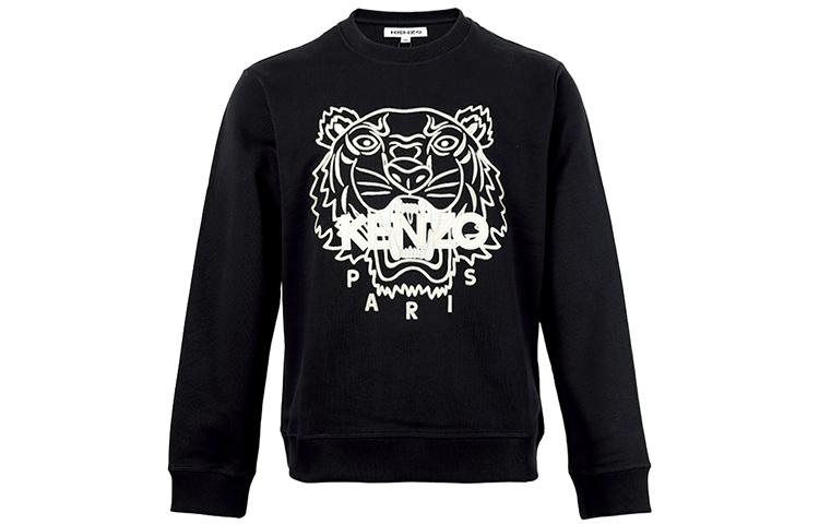 KENZO Black Tiger Graphic Pullover Sweatshirt FB55SW1204MP-99