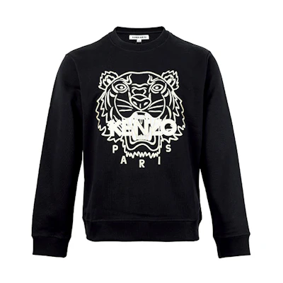 KENZO Black Tiger Graphic Pullover Sweatshirt FB55SW1204MP-99