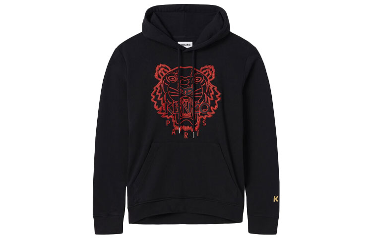 Order KENZO Black Tiger Head Embroidered Hoodie FB55SW3304MM-99