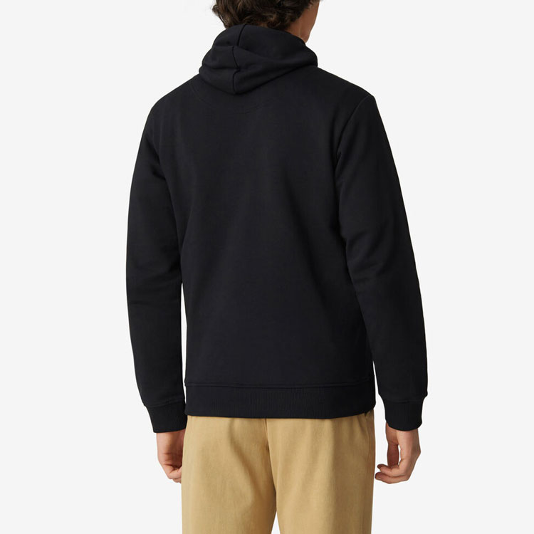 Shop KENZO Black Tiger Head Embroidered Hoodie FB55SW3304MM-99