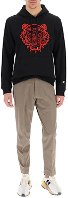 KENZO Black Tiger Head Embroidered Hoodie FB55SW3304MM-99 Purchase KENZO Black Tiger Head Embroidered Hoodie FB55SW3304MM-99