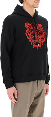 KENZO Black Tiger Head Embroidered Hoodie FB55SW3304MM-99 Sizing KENZO Black Tiger Head Embroidered Hoodie FB55SW3304MM-99