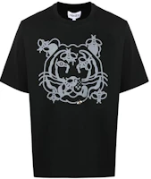 KENZO Black Tiger Head Graphic Crew Neck T-Shirt JHC4SB5TS084-99 KENZO Black Tiger Head Graphic Crew Neck T-Shirt JHC4SB5TS084-99