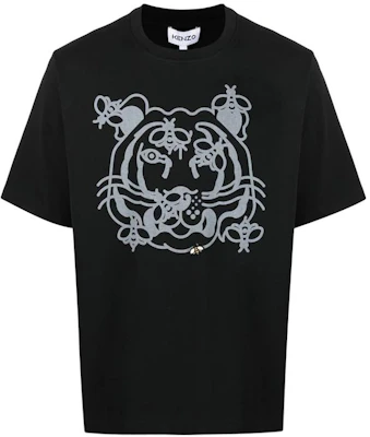 KENZO 黑色虎頭圖案圓領 T 恤 JHC4SB5TS084-99 Order KENZO 黑色虎頭圖案圓領 T 恤 JHC4SB5TS084-99