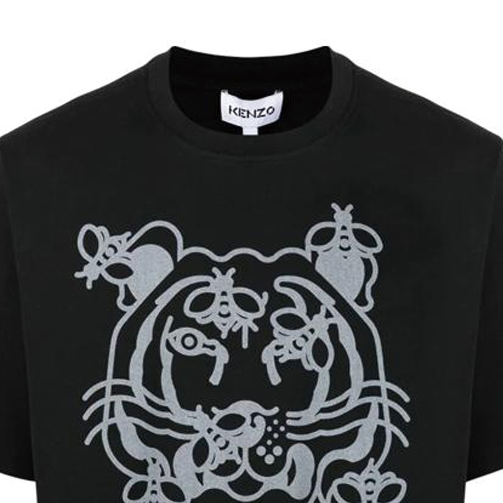 KENZO Black Tiger Head Graphic Crew Neck T-Shirt JHC4SB5TS084-99 圖 6